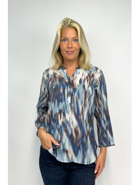 2-Biz - 2-Biz Bluse Blå/Brun