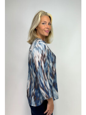 2-Biz - 2-Biz Bluse Blå/Brun