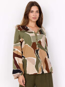 Soyaconcept  - Soyaconcept Bluse Army/Brun Mix