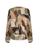 Soyaconcept  - Soyaconcept Bluse Army/Brun Mix