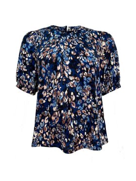 IN FRONT - In front Bluse Navy/Brun