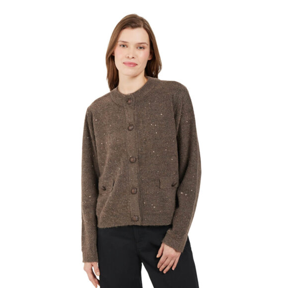 Signature - Signature cardigan brun