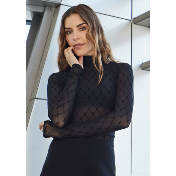 Hype The Detail  - Hype The Detail mesh bluse turtle neck