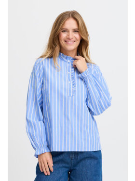 PULZ Jeans - Pulz Bluse blåstribet