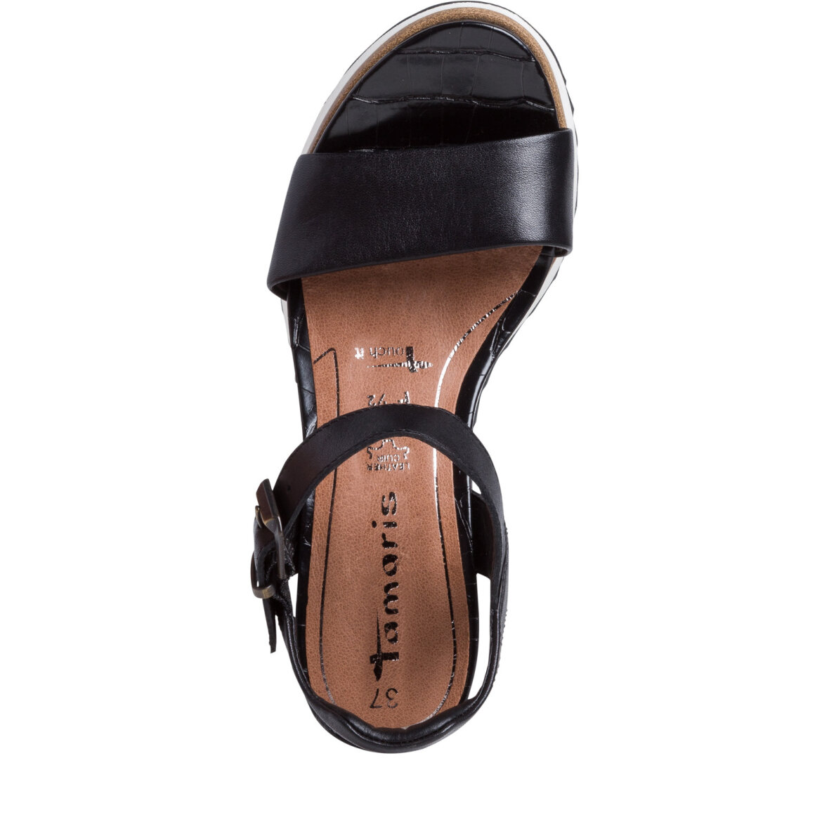 Tamaris sort sandal 6,5 cm
